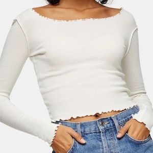 Topshop Lettuce Edge Top - NWT